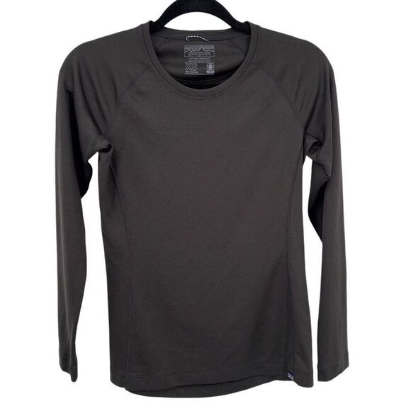 Patagonia CAPILENE MIDWEIGHT BASELAYER FOR COOL TO COLD Tee Shirt Black Size XS - Picture 1 of 4